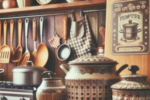 Ollas de diseño retro: estilo vintage en tu cocina.